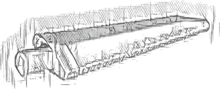 Minifigure, Weapon Sword, Spike Flexible 3.5L with Bar End
