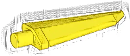 Minifigure, Weapon Sword, Spike Flexible 3.5L with Bar End
