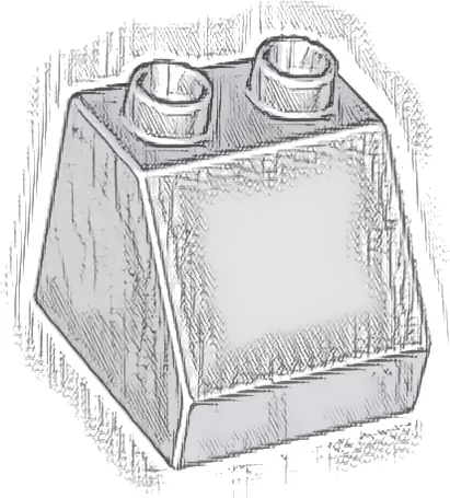 Duplo, Brick 2 x 2 x 1 1/2 Slope 45