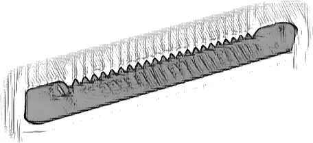 Technic, Gear Rack 1 x 13 with Axle and Pin Holes