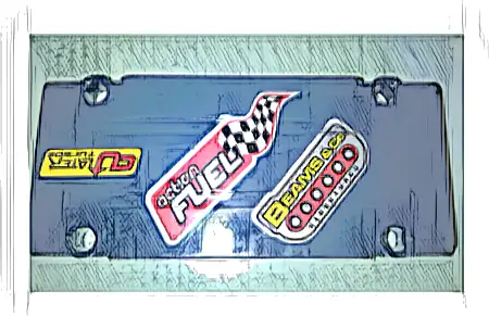 Technic, Panel Plate 5 x 11 x 1 with 'C U LATER TURBOS', 'action FUEL' and 'BEAMS & Co. STRUCTURES' Pattern Model Right Side (Stickers) - Set 41999