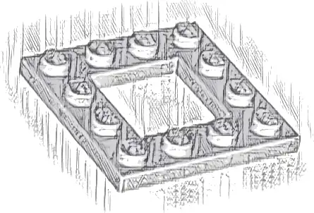 Plate, Modified 4 x 4 with 2 x 2 Open Center