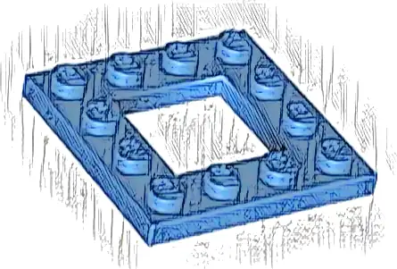 Plate, Modified 4 x 4 with 2 x 2 Open Center