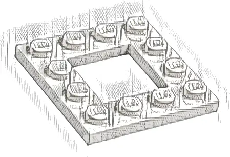 Plate, Modified 4 x 4 with 2 x 2 Open Center