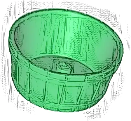 Container, Barrel Half Large with Axle Hole