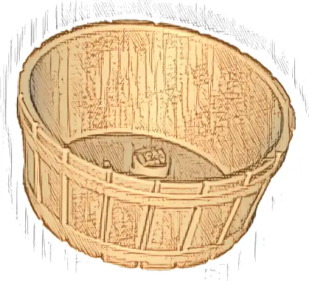 Container, Barrel Half Large with Axle Hole