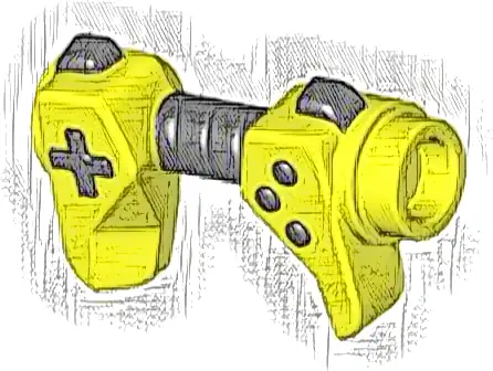 Minifigure, Utensil Game Controller, Holes on Sides for Bar with Molded Black Buttons and Center Handle Pattern