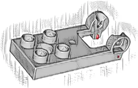 Duplo, Plate 2 x 3 with 4 Studs and Hinge with Red Gaskets