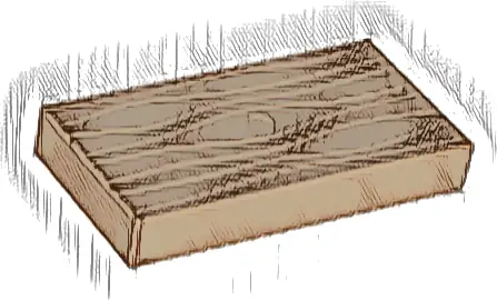 Duplo Tile, Modified 2 x 4 x 1/2 (Thick) with Wood Grain Profile