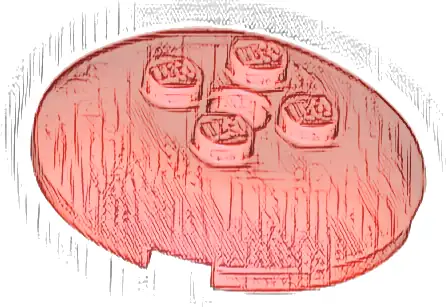 Brick, Round 4 x 4 x 2/3 Dome Top with Hole