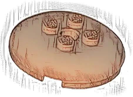 Brick, Round 4 x 4 x 2/3 Dome Top with Hole