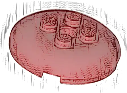 Brick, Round 4 x 4 x 2/3 Dome Top with Hole