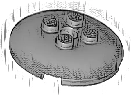 Brick, Round 4 x 4 x 2/3 Dome Top with Hole