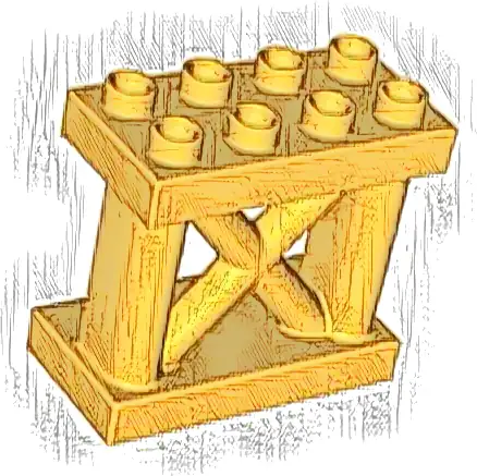 Duplo Support 2 x 4 x 3 X-Frame Girder