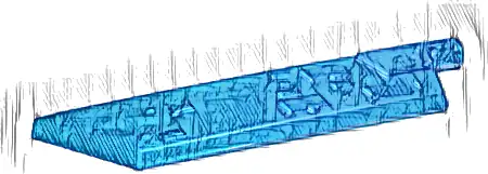 Propeller 1 Blade 14L with Axle Hole (Sword Blade)