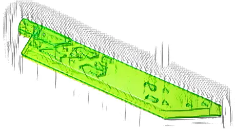 Propeller 1 Blade 14L with Axle Hole (Sword Blade)