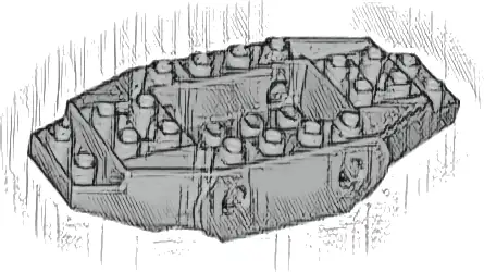 Vehicle, Base 4 x 10 x 1 2/3 with 4 Side Pin Holes