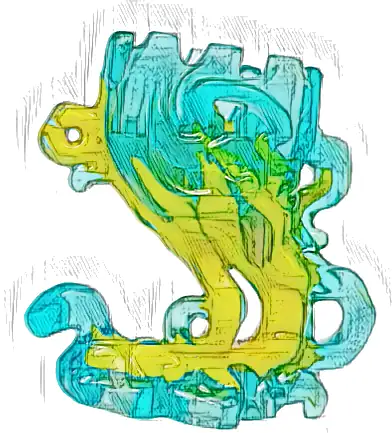 Minifigure Pedestal Ghost / Smoke with Marbled Bright Light Orange Pattern