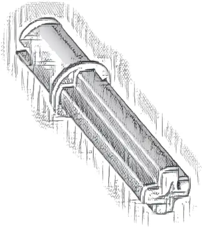 Technic, Axle  2L with Pin without Friction Ridges