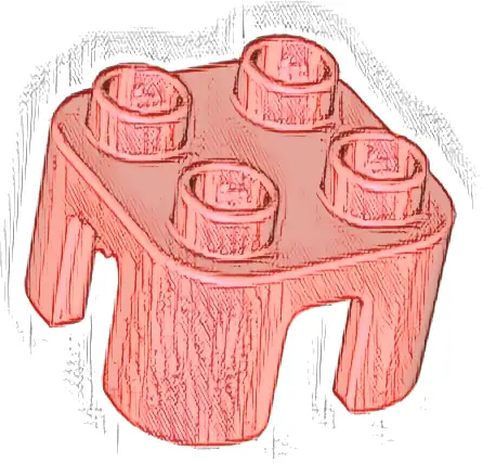 Duplo, Furniture Chair with 4 Studs