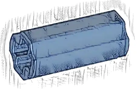 Technic, Axle Connector 2L (Smooth with x Hole + Orientation)