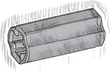 Technic, Axle Connector 2L (Smooth with x Hole + Orientation)