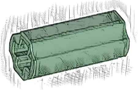 Technic, Axle Connector 2L (Smooth with x Hole + Orientation)
