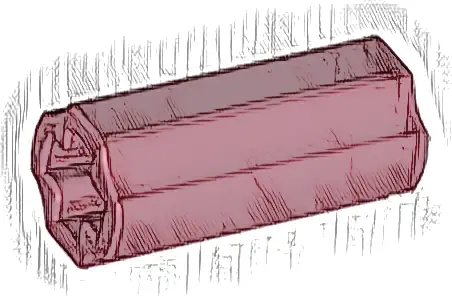 Technic, Axle Connector 2L (Smooth with x Hole + Orientation)