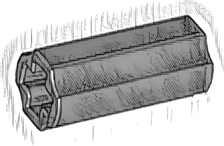 Technic, Axle Connector 2L (Smooth with x Hole + Orientation)