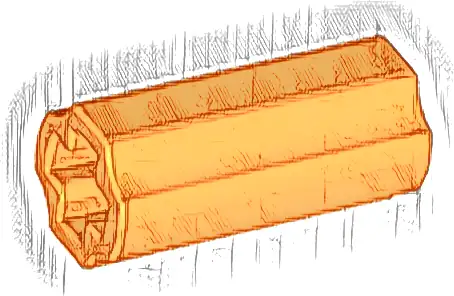 Technic, Axle Connector 2L (Smooth with x Hole + Orientation)