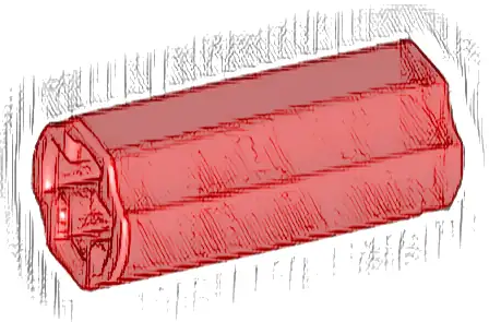 Technic, Axle Connector 2L (Smooth with x Hole + Orientation)