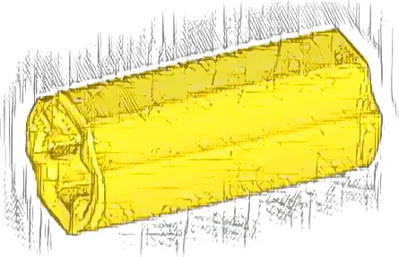 Technic, Axle Connector 2L (Smooth with x Hole + Orientation)
