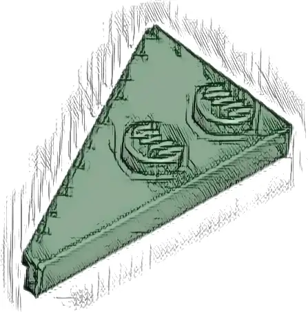 Wedge, Plate 4 x 2 Right, Pointed