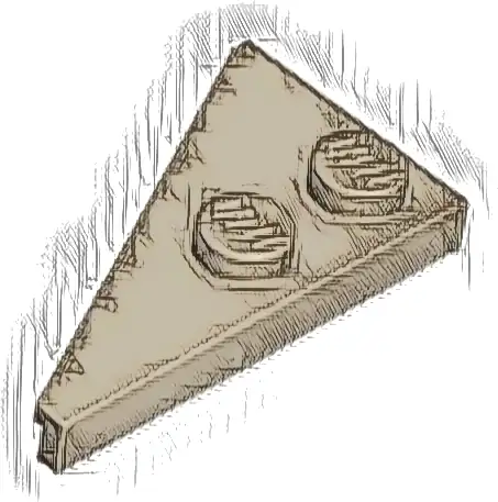 Wedge, Plate 4 x 2 Right, Pointed