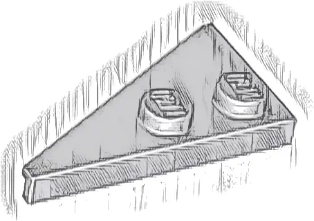 Wedge, Plate 4 x 2 Right, Pointed