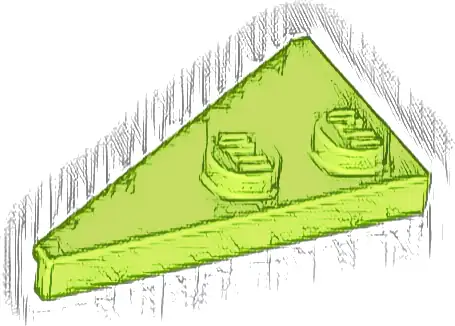 Wedge, Plate 4 x 2 Right, Pointed