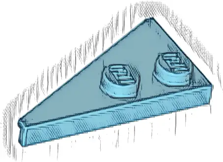 Wedge, Plate 4 x 2 Right, Pointed
