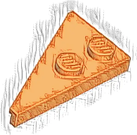 Wedge, Plate 4 x 2 Right, Pointed