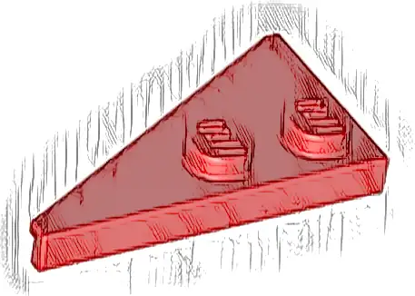 Wedge, Plate 4 x 2 Right, Pointed