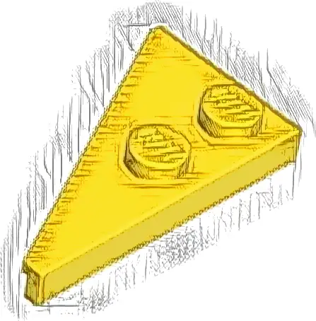 Wedge, Plate 4 x 2 Right, Pointed