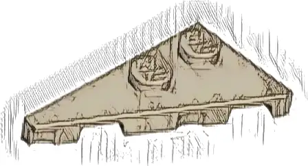 Wedge, Plate 4 x 2 Left, Pointed