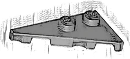 Wedge, Plate 4 x 2 Left, Pointed