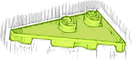 Wedge, Plate 4 x 2 Left, Pointed