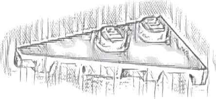 Wedge, Plate 4 x 2 Left, Pointed