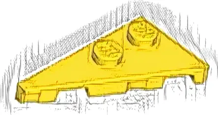 Wedge, Plate 4 x 2 Left, Pointed