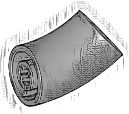 Brick, Round 2 x 2 D. 45 degrees Elbow (25.5mm Standing Height)