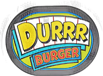 Tile, Round 6 x 8 Oval with 'DURRR BURGER' Pattern (Sticker) - Set 77076