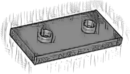 Plate, Modified 2 x 4 with 2 Studs (Double Jumper)