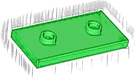 Plate, Modified 2 x 4 with 2 Studs (Double Jumper)