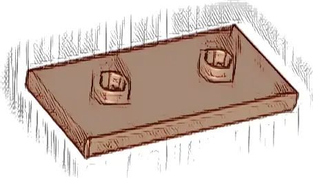 Plate, Modified 2 x 4 with 2 Studs (Double Jumper)